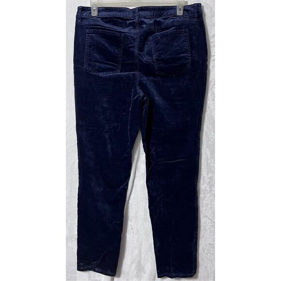 Chico’s Jeggings Blue Velvet  Size 3 (L 16) Stretch Fit Casual Fall Leggings - Picture 5 of 12